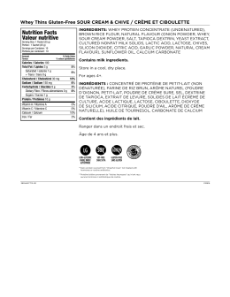 Nutrition Facts Valeur nutritive