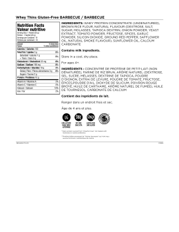 Nutrition Facts Valeur nutritive