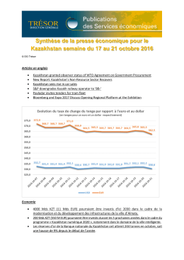 Synth&egrave;se de la presse hebdomadaire du 17 au 21 octobre 2016