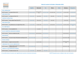 Découvrez notre calendrier de formation
