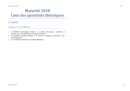 Maturité 2018 Liste des questions théoriques