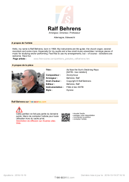 As Now the Sun`s Declining Rays [SATB - low - Free