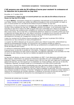 L`UE annonce une aide de 50 millions d`euros pour
