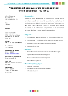 fiche de présentation