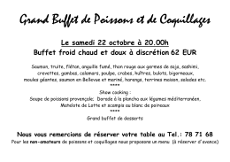 Grand Buffet de Poissons et de Coquillages