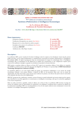 Systèmes d`Information et Intelligence Economique