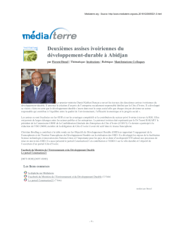 Deuxièmes assises ivoiriennes du développement