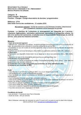 Charg&eacute;e / Charg&eacute; observatoire de donn&eacute;es