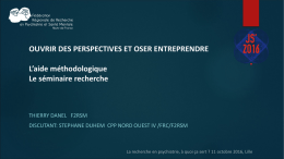 Titre de votre présentation - Fédération régionale de Recherche en