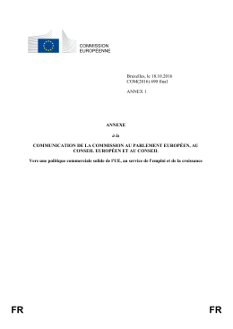 Vers une politique commerciale solide de l`UE, au - EUR-Lex