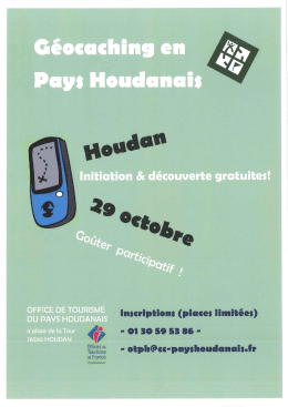 G&eacute;ocaching en Pays Houdanais le 29 octobre