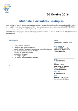 Matinale d`actualit&eacute;s juridiques