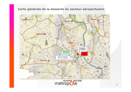 Carte générale de la desserte du secteur aéroportuaire