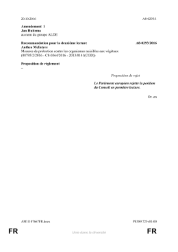 Amendement 1 Jan Huitema au nom du groupe ALDE