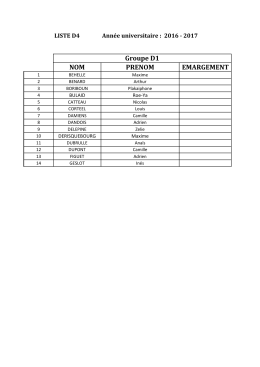 NOM PRENOM EMARGEMENT Groupe D1