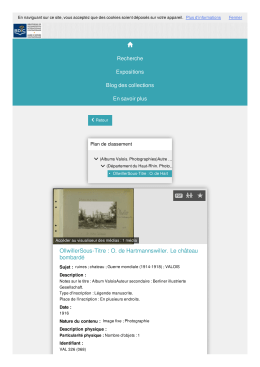 Exporter la notice d&eacute;taill&eacute;e (Maximum 250 r&eacute;sultats)