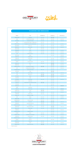 Planning Dedicaces Stmalo2016