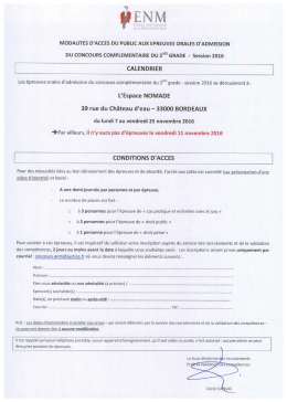 Page 1 &Eacute;cole NATIONALE de la MAGISTRATURE #ENM