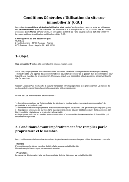 CGU cos-immobilier.fr