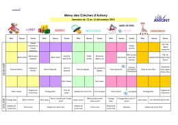 Semaine du 12 au 16 décembre 2016