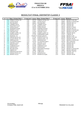 Résultats classe 3 - ecurieterrecomtoise