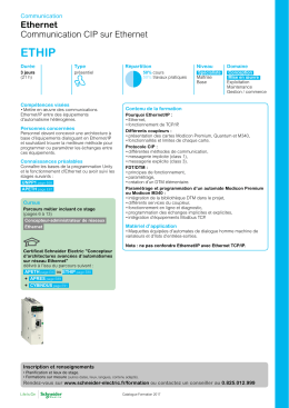 Ethernet Communication CIP sur Ethernet
