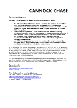 Communiqué de presse Cannock Chase rembourse les
