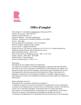 Offre d`emploi - R&eacute;seau Info &Eacute;ducation AMEQ en ligne