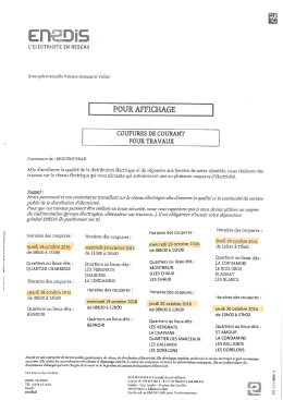 Coupures d`électricité sur montmeyran