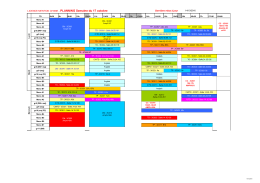 LICENCE MENTION CHIMIE - PLANNING Semaine du 17 octobre