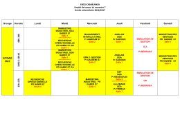 Emploi de temps du semestre 7