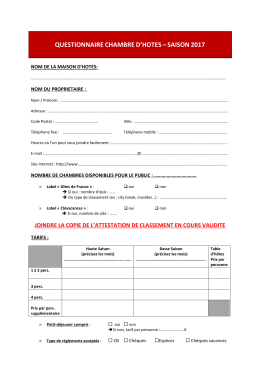 Chambres d`H&ocirc;tes