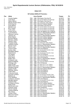 Sprint Departemental Juniors Seniors (Villefontaine, FRA) 16/10/2016