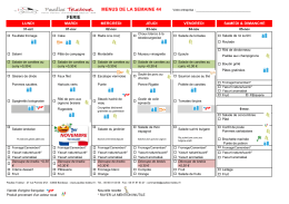 D&eacute;couvrir le menu semaine 44