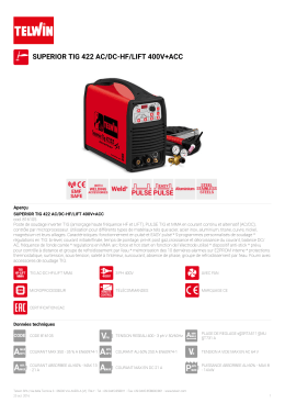 superior tig 422 ac/dc-hf/lift 400v+acc