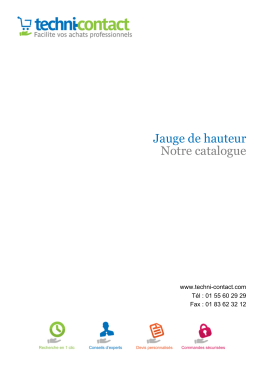 Jauge de hauteur Notre catalogue - Techni