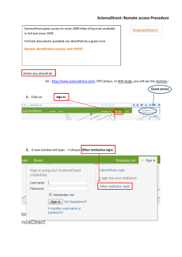 ScienceDirect: Remote access Procedure