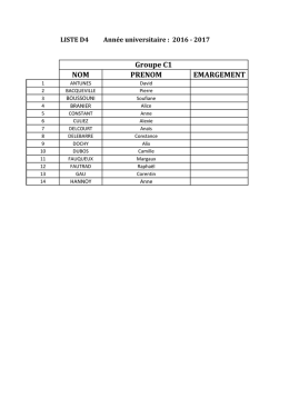 NOM PRENOM EMARGEMENT Groupe C1