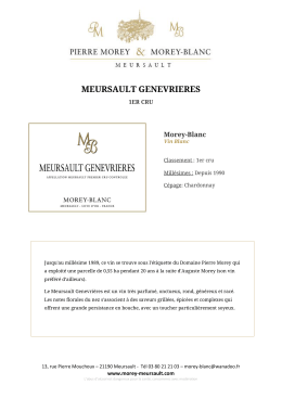 meursault genevrieres - Domaine Pierre Morey