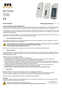 Bedienungsanleitung 1/3-Kanal-Handsender – SHT
