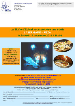 SLVie 8 - Sortie LASERGAME - PIZZA