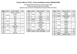 Concert ONL du 17/10 - sortie considérée comme OBLIGATOIRE