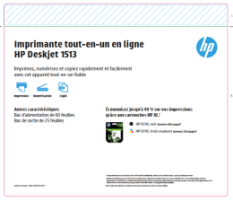 Page 1 Imprimante tuut-en-un en ligne HP Deskjet 1513 Imprim el