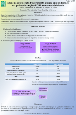 A co&ucirc;t &eacute;quivalent, avantages de l`usage unique - Euro