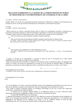 bulletin d`adhésion d`une association