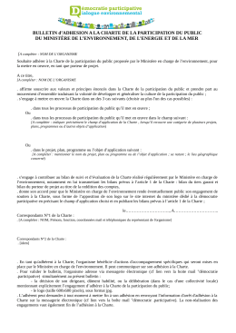 bulletin d`adhésion d`un porteur de projet