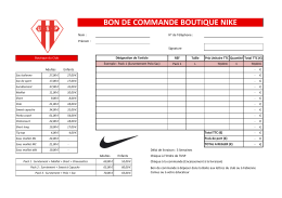 bon de commande boutique nike