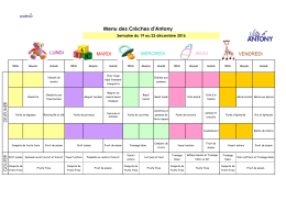 Semaine du 19 au 23 décembre 2016