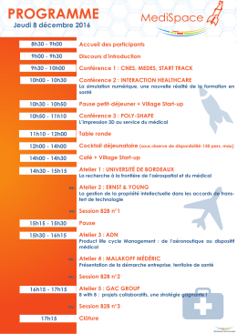 T&eacute;l&eacute;charger le programme 2016