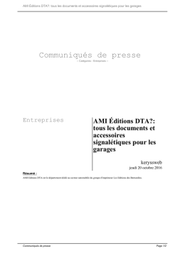 tous les documents et accessoires signalétiques pour les garages